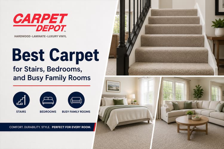 Best Carpet for Stairs, Bedrooms, and Busy Family Rooms